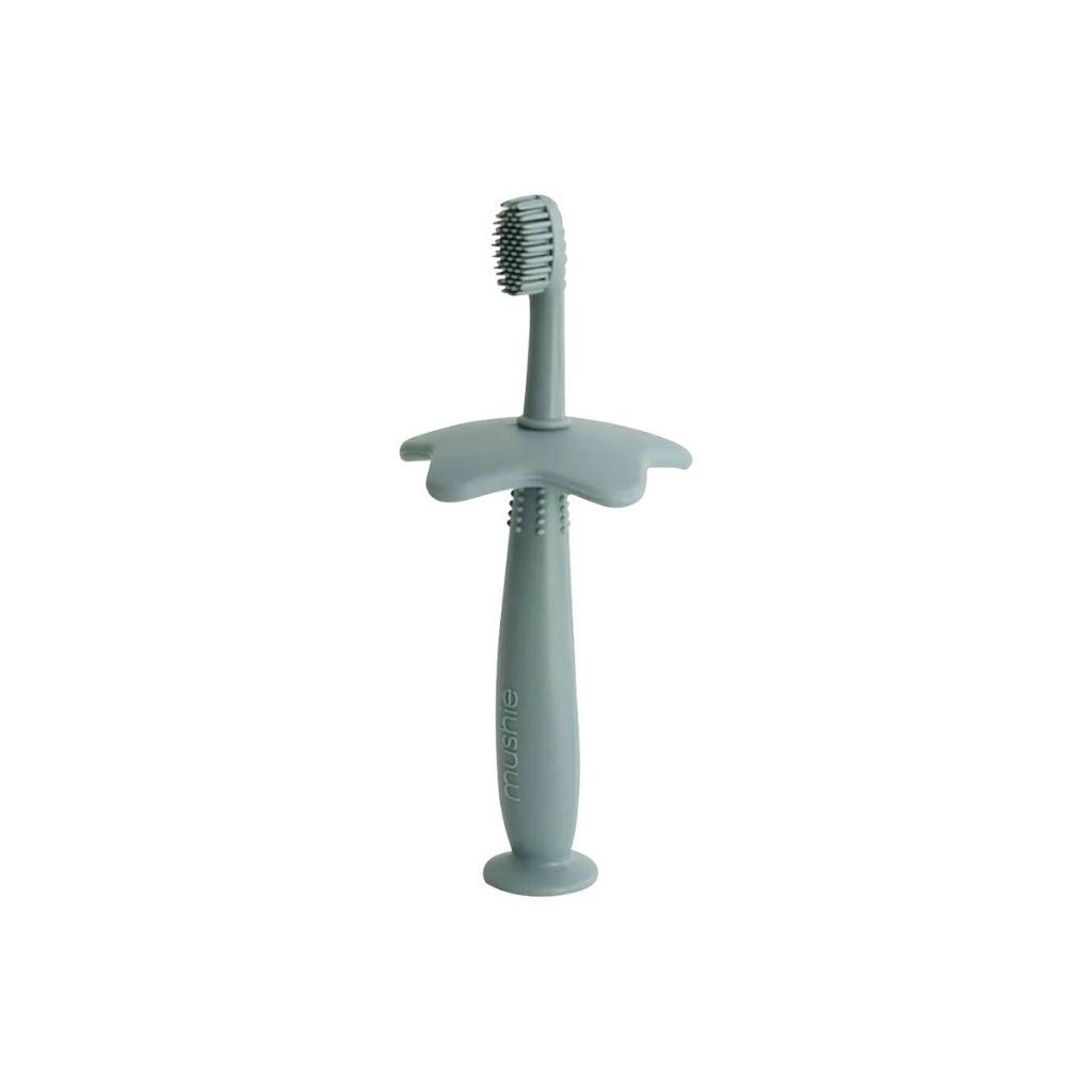 Mushie Brosse à dents Flower Cambridge Blue