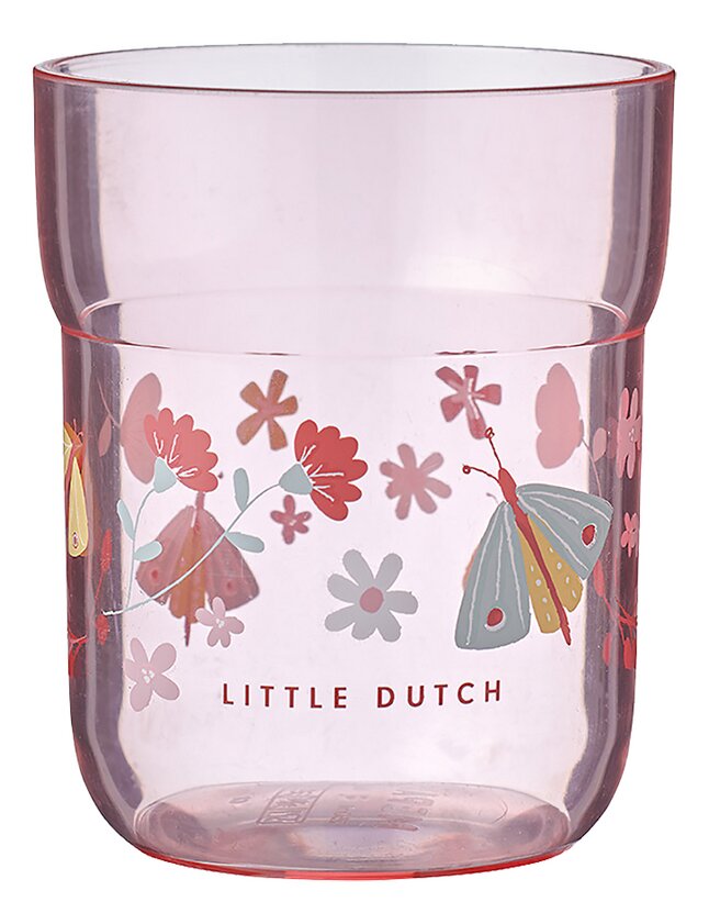 Little Dutch Glas Little Dutch Flowers & Butterflies Mio 250 ml roze