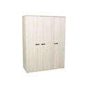 Neyt Armoire 3 portes Olivia décor chêne