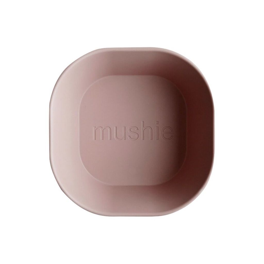 Mushie Bol Square Dinnerware Blush - 2 pièces