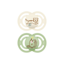 MAM Fopspeen + 6 maanden Perfect Silicone beige/groen - 2 stuks