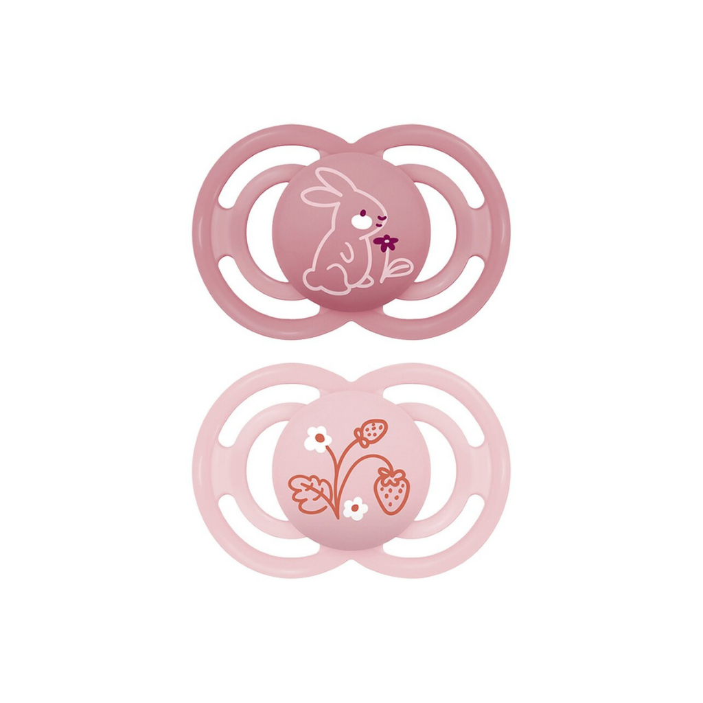 MAM Fopspeen + 6 maanden Perfect Silicone roze - 2 stuks