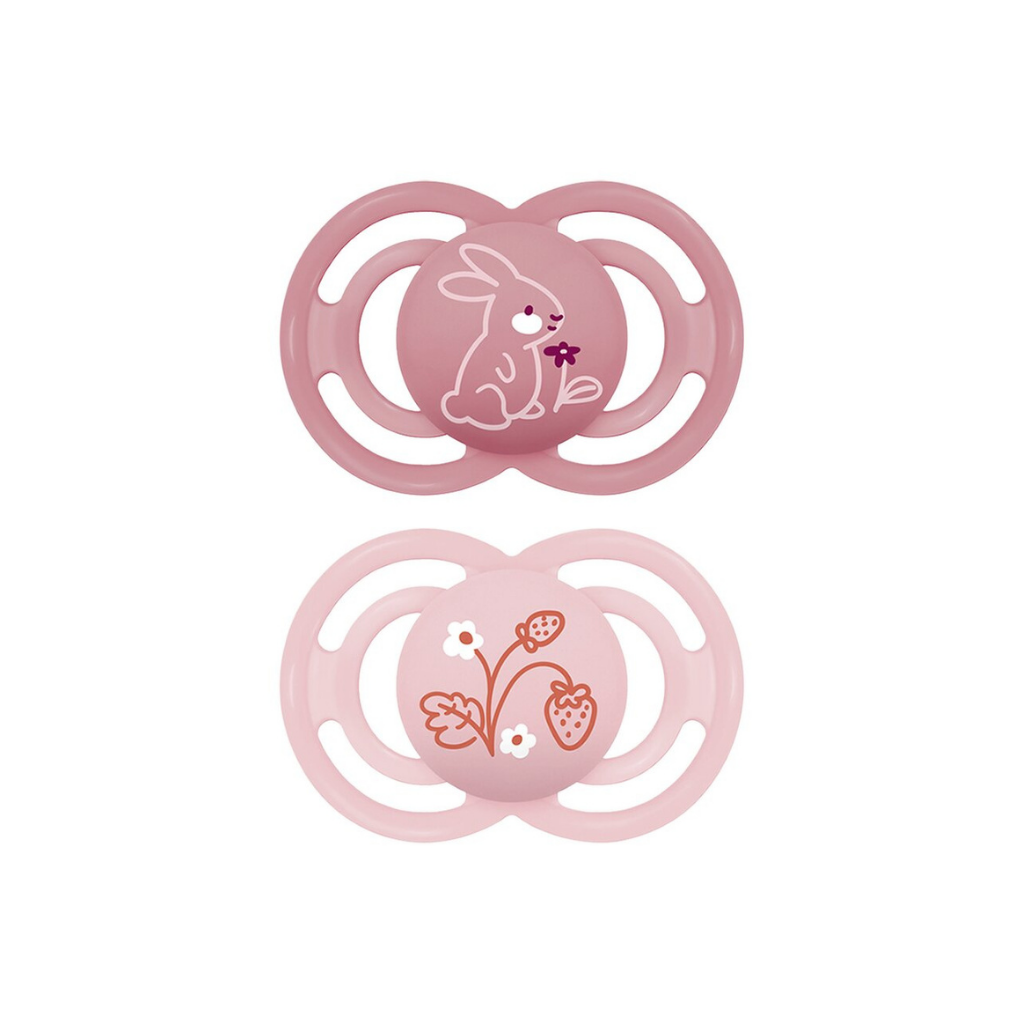 MAM Sucette + 16 mois Perfect Silicone rose - 2 pièces
