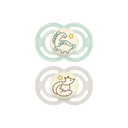 MAM Fopspeen + 16 maanden Perfect Night Silicone beige/groen - 2 stuks
