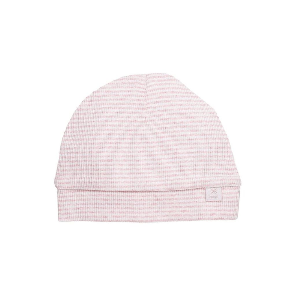B*E*S*S Bonnet Pinstripe Pink de 1 mois à 6 mois