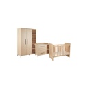 Transland 3-delige babykamer (meegroeibed + commode + kast met 2 deuren en open schappen) Niel