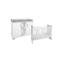 Transland 2-delige babykamer (meegroeibed + commode) Alisa
