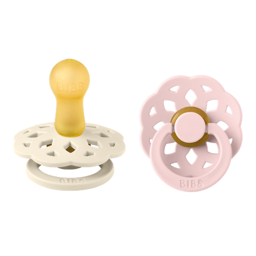 [28100501] Bibs Fopspeen 6 - 18 maanden Ivory/Blossom - 2 stuks