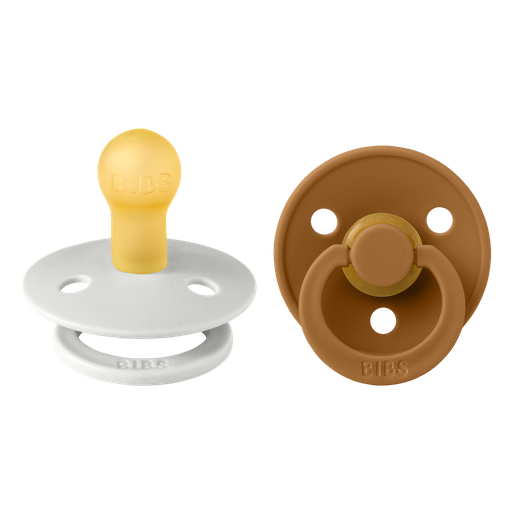 [28099601] Bibs Fopspeen 0-6 maanden Haze/Caramel - 2 stuks