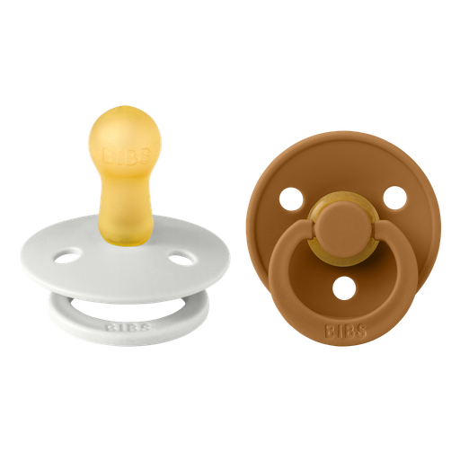 [28100101] Bibs Sucette 6 - 12 mois Haze/Caramel - 2 pièces