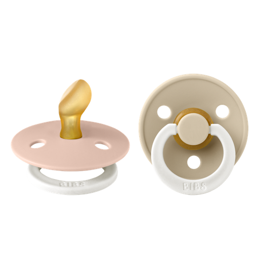 [28100001] Bibs Sucette 0 - 6 mois Vanilla/Blush - 2 pièces