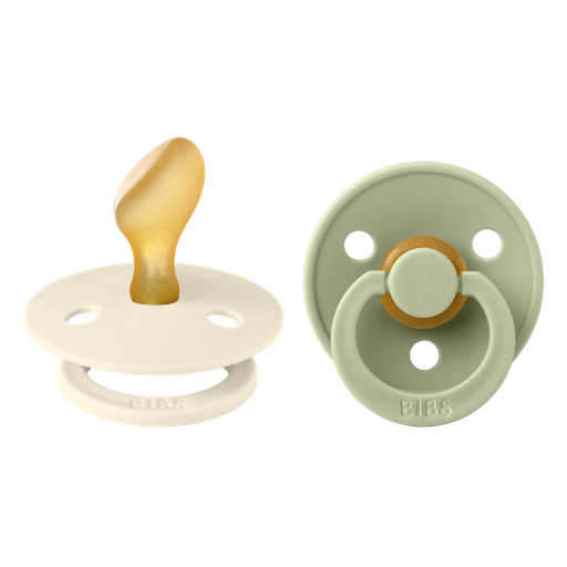 [28100601] Bibs Sucette 6 - 18 mois Ivory/Sage - 2 pièces