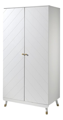 [12758201] Jaxx Armoire 2 portes Billy blanc