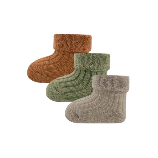 [27664701] Ewers Sokken Newborn ONESIZE Olive - 3 stuks