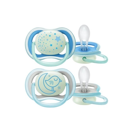 [9352801] Philips AVENT Sucette + 6 mois Night Air Classic bleu/vert