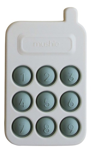 [16756201] Mushie Bijtspeeltje Speelgoedtelefoon Cambridge Blue