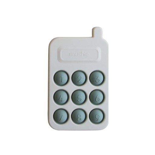 [16756201] Mushie Bijtspeeltje Speelgoedtelefoon Cambridge Blue