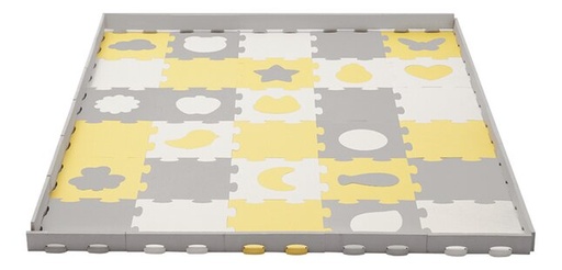 [23872401] Kinderkraft Tapis-puzzle Luno Shapes jaune