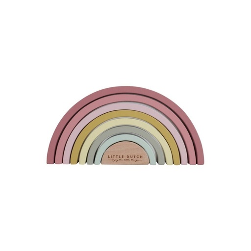 [12360901] Little Dutch Jouet d'activité Arc-en-ciel en bois Pink