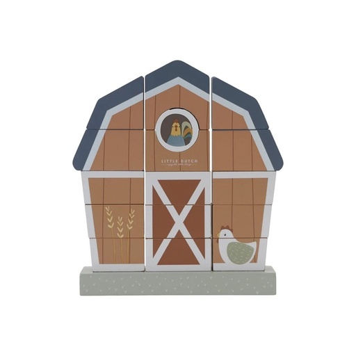 [26744901] Little Dutch Houten stapelblokken Little Farm