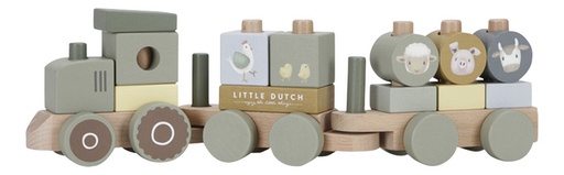 [27901801] Little Dutch Blokkentrein tractor Little Farm