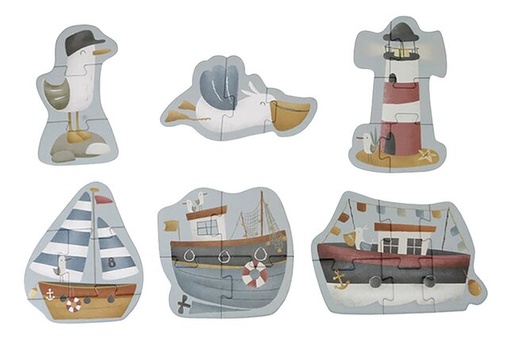 [15320201] Little Dutch Puzzel 6-in-1 Sailors Bay