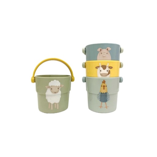 [27272901] Little Dutch Gobelet de bain Little Farm - 4 pièces