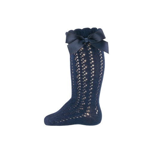 [11899601] Ewers Paire de chaussettes nœud Navy taille 17/18