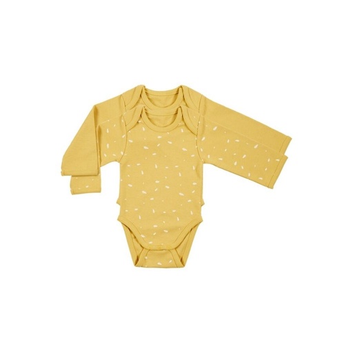 [13763301] Dreambee Body met lange mouwen Essentials oker - 2 stuks maat 74/80