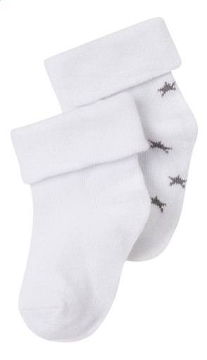 [2527801] Noppies Paire de chaussettes Levi blanc - 2 pièces taille 15/taille 16