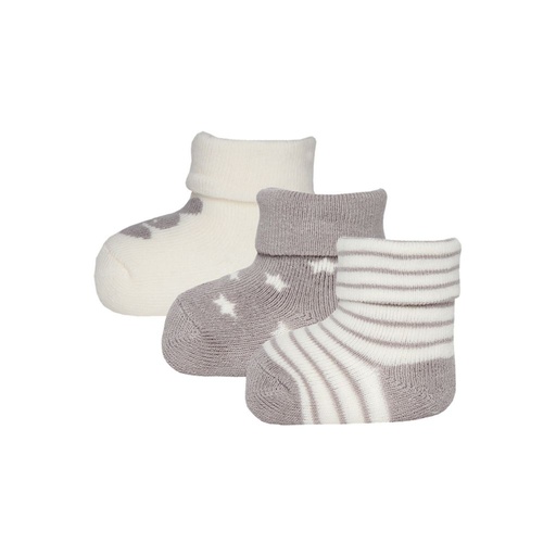 [9014101] Paire de chaussettes Newborn Hase Ewy gris taille unique - 3 pièces