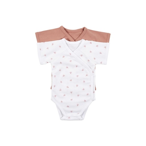 Dreambee Body cache-coeur à manches courtes Essentials Flower rose - 2 pièces