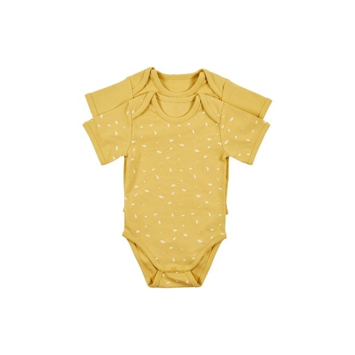 Dreambee Body met korte mouwen Essentials oker - 2 stuks