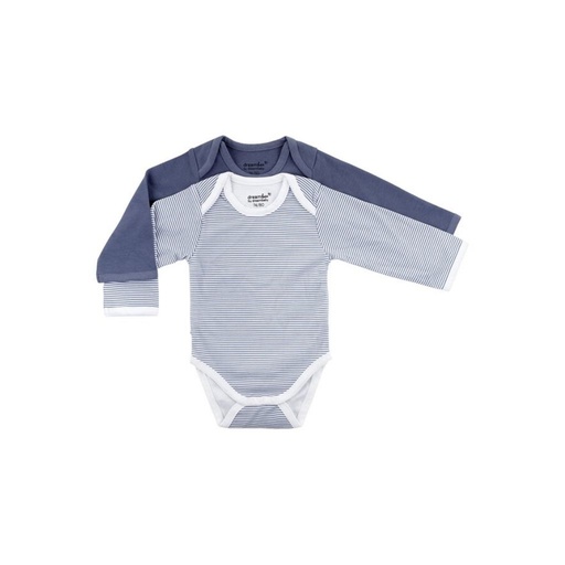 Dreambee Body met lange mouwen Essentials streepjes blauw - 2 stuks