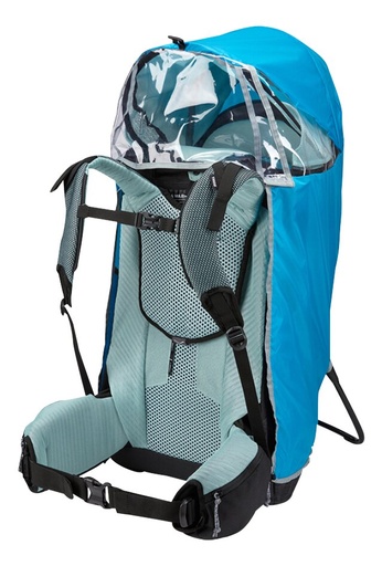 [28505401] Thule Porte-bébé de randonnée + Habillage de pluie Sapling Agave/Blue