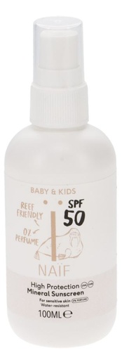 [23628801] Naïf Spray de protection solaire SPF50 Baby & Kids 0 % parfum 100 ml