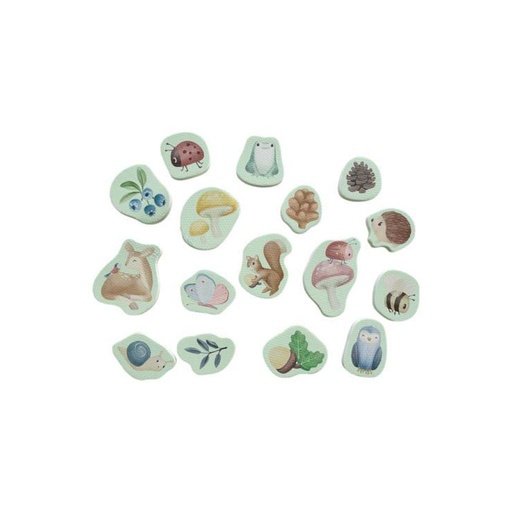 [28328501] Little Dutch Badspeelgoed foam figuren Forest Friends & Fairy Garden - 16 stuks