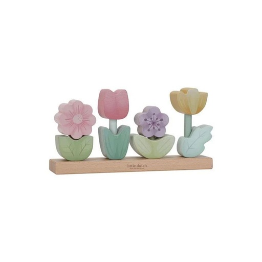[29276001] Little Dutch Blocs en bois à empiler Fairy Garden Fleurs