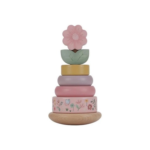 [29276601] Little Dutch Tour d'empilage en bois Fairy Garden Fleur