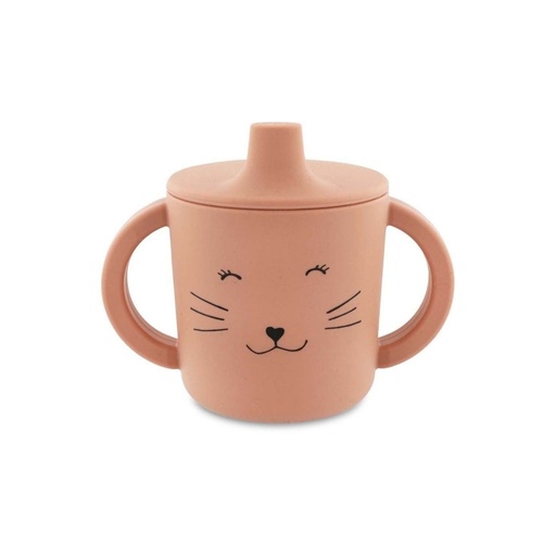 [29733601] Trixie Gobelet à bec avec poignées Mrs. Cat Rosé