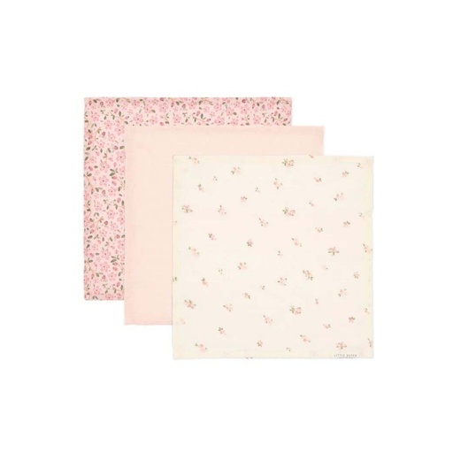 [29790501] Little Dutch Lingettes hydrophiles Fairy Garden rose/beige - 3 pièces