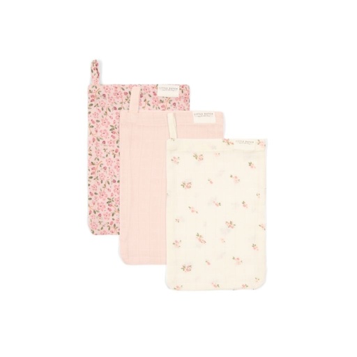 [29790601] Little Dutch Washandje Fairy Garden roze B 14 x L 21 cm - 3 stuks