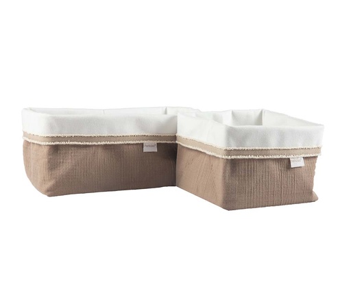 [30023001] Pericles Opbergmand chocolade - 2 stuks