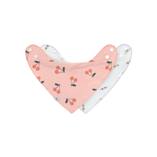 [30163701] Lässig Bavoir bandana Happy Fruits Cherry - 2 pièces