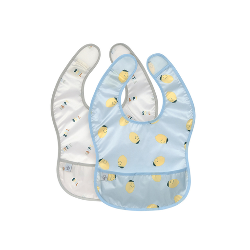 [30164001] Lässig Bavoir Happy Fruits Lemon bleu - 2 pièces