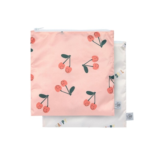 [30164301] Lässig Sac à snack Happy Fruits Cherry - 2 pièces
