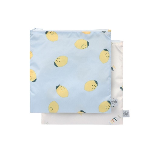 [30164401] Lässig Sac à snack Happy Fruits Lemon - 2 pièces