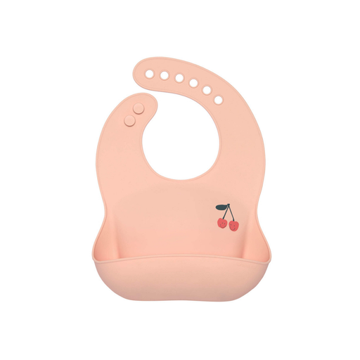[30167401] Lässig Bavoir en silicone Happy Fruits Cherry Rosé