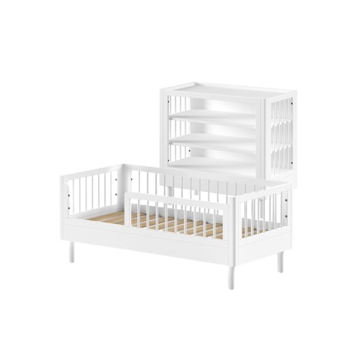 [30228501] Jaxx 2-delige babykamer (Open commode + peuterbed) Forrest Beuk wit