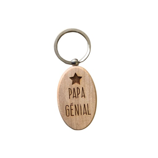 [30336201] Dotti Porte-clés en bois Papa Génial